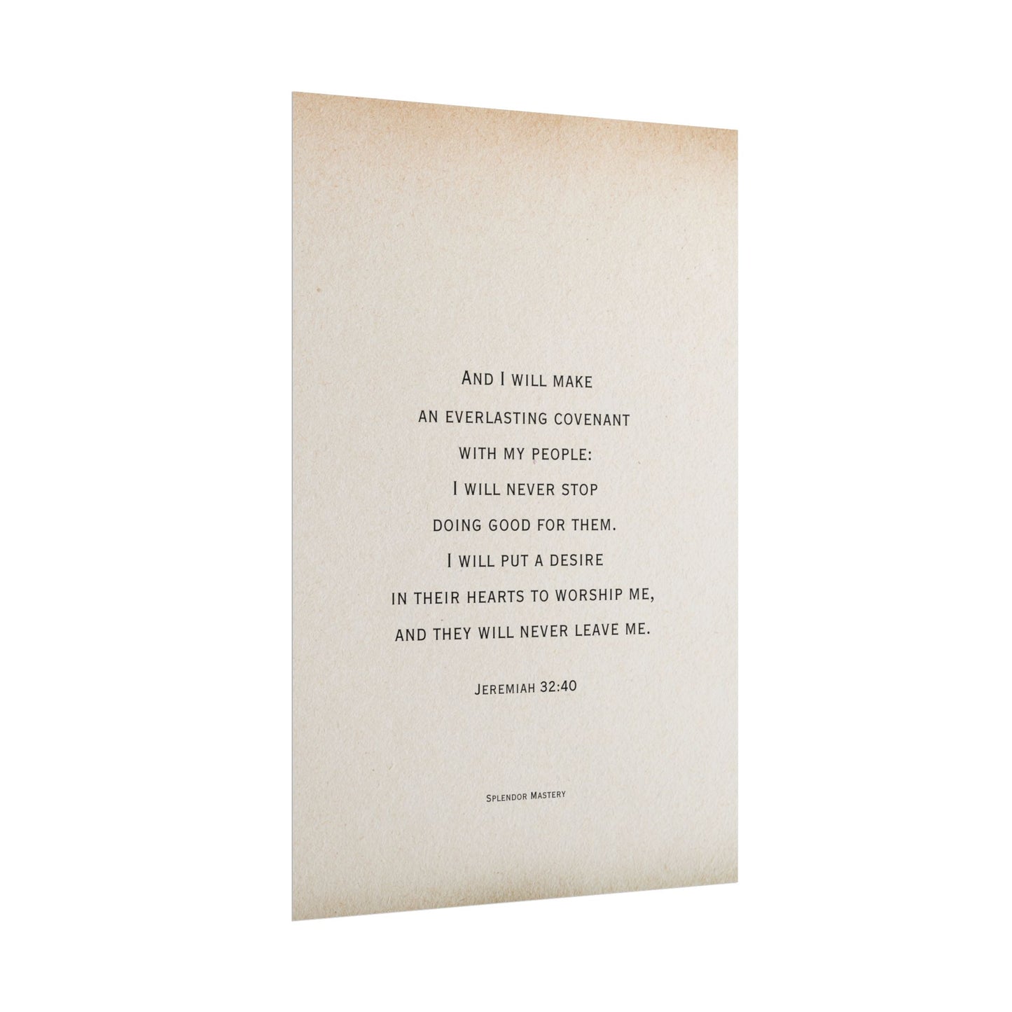 Jeremiah 32:40, Poster
