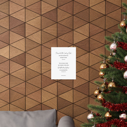 Psalm 144:1 and 2 Timothy 2:3-4, Matte Vertical Poster