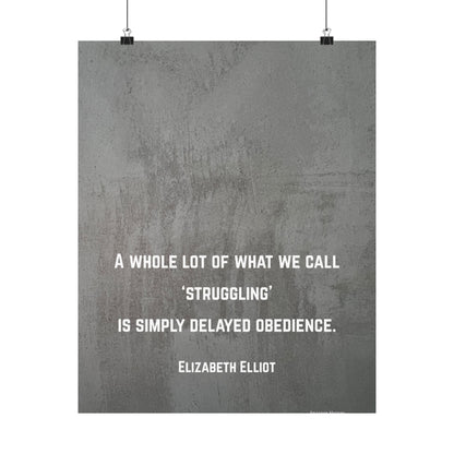 Elizabeth Elliot, Inspirational Matte Vertical Poster