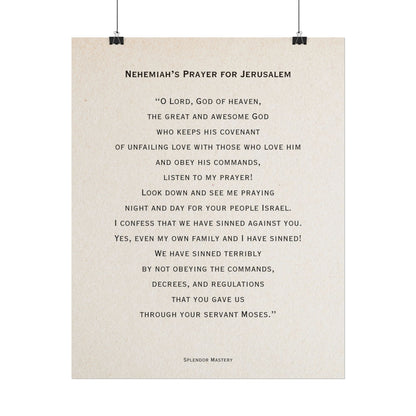 Nehemiah's Prayer for Jerusalem, Poster