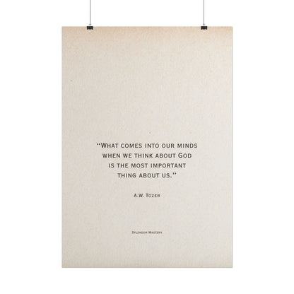 A.W. Tozer Quote, Poster