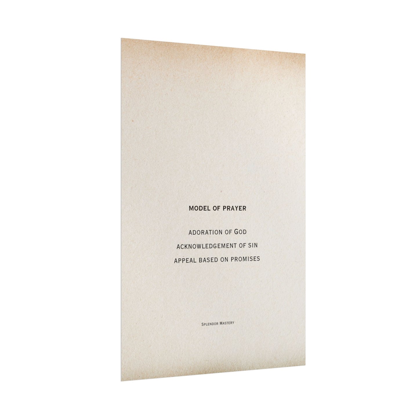 Model of Prayer Poster