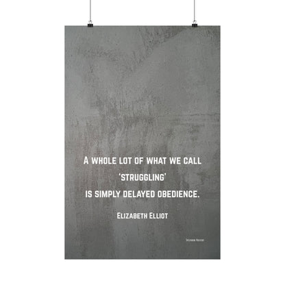 Elizabeth Elliot, Inspirational Matte Vertical Poster