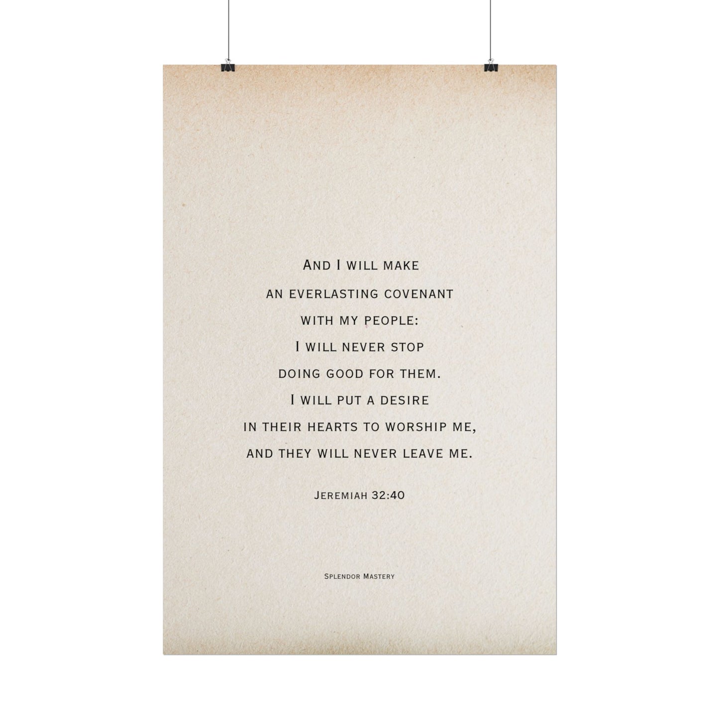 Jeremiah 32:40, Poster