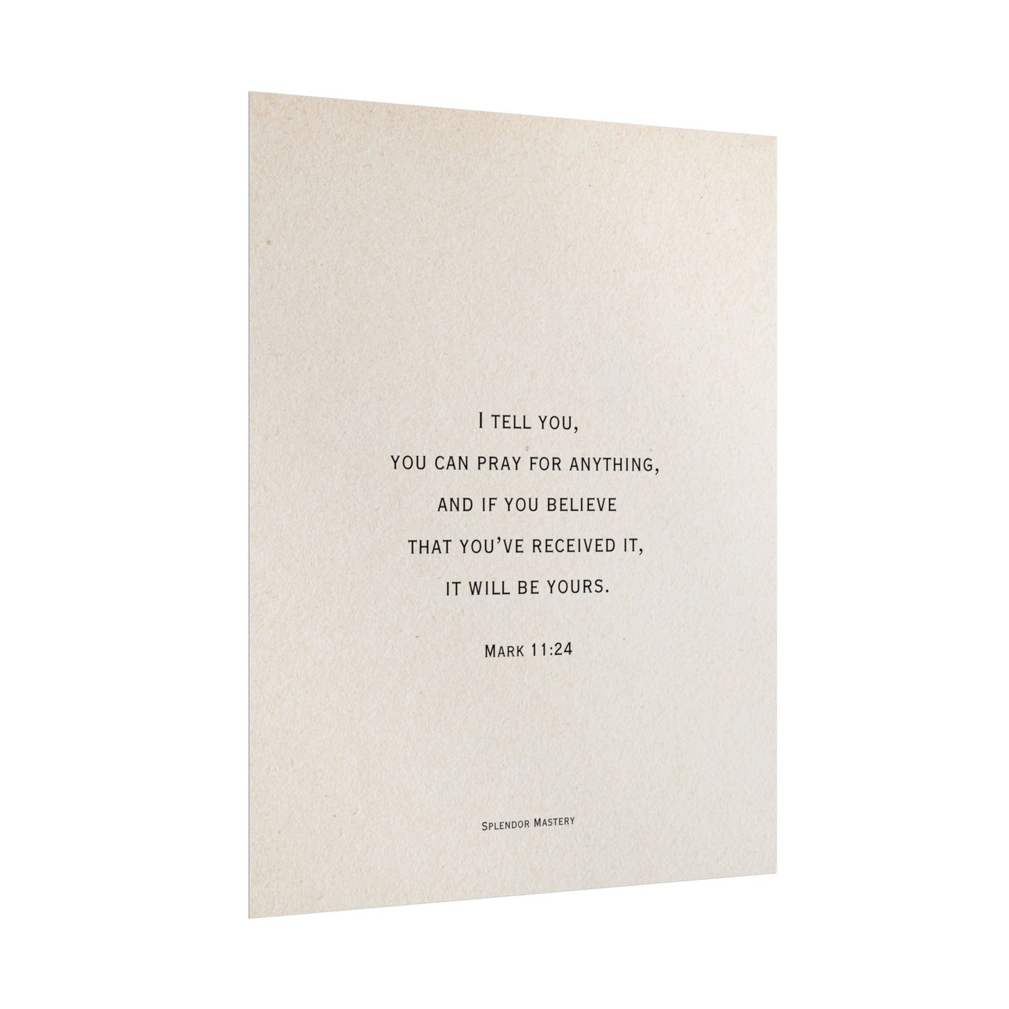 Mark 11:24, Prayer Poster