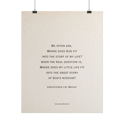Christopher J.H. Wright Quote, Poster