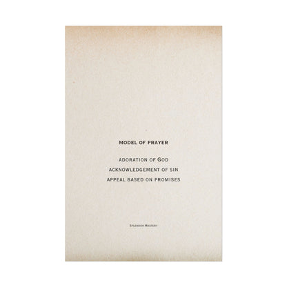 Model of Prayer Poster