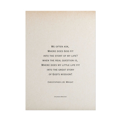 Christopher J.H. Wright Quote, Poster
