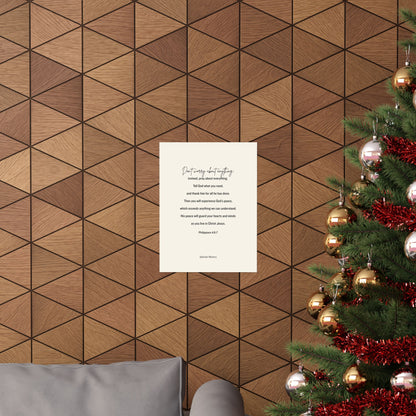 Philippians 4:6-7, Matte Vertical Poster