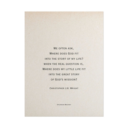 Christopher J.H. Wright Quote, Poster