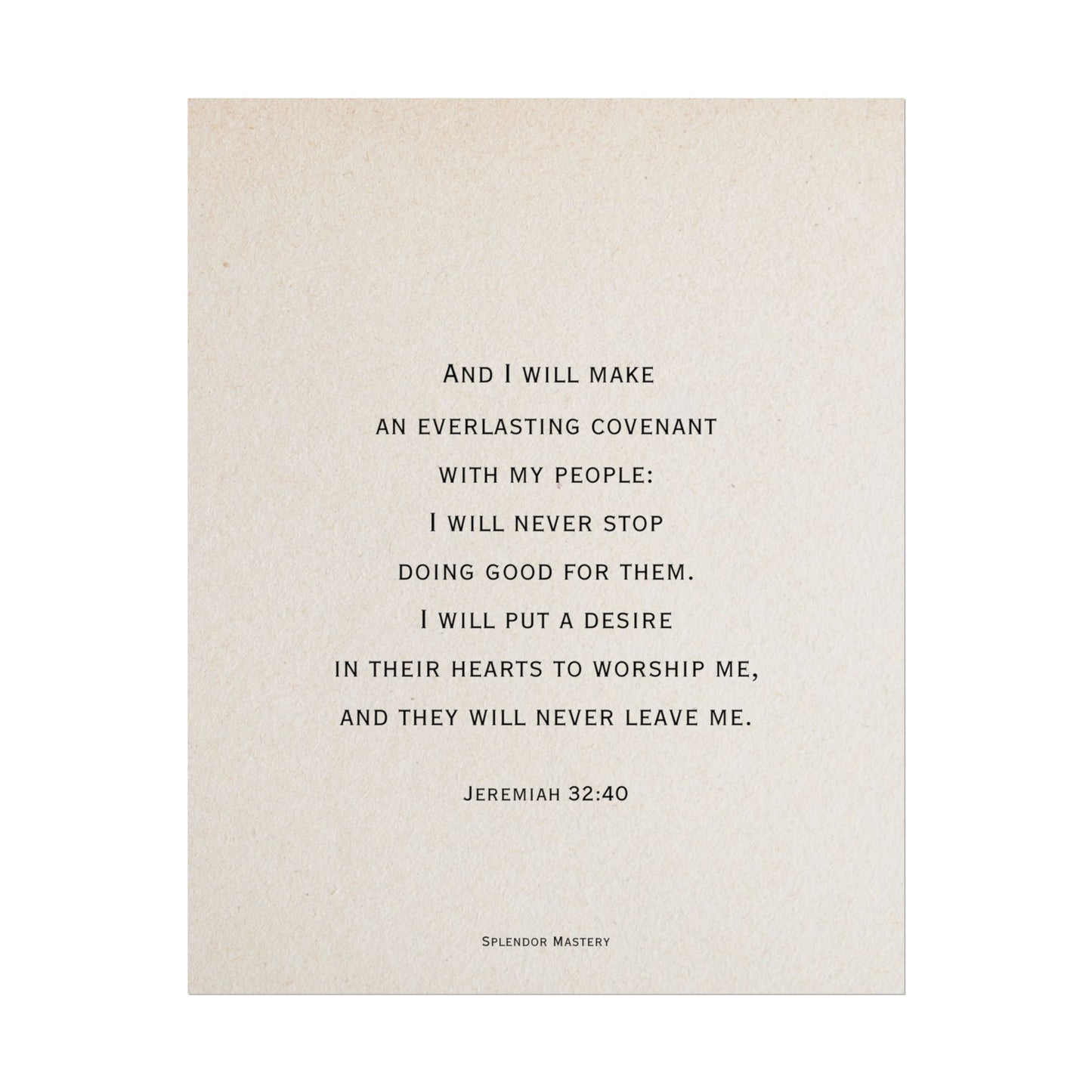 Jeremiah 32:40, Poster
