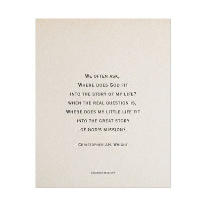 Christopher J.H. Wright Quote, Poster