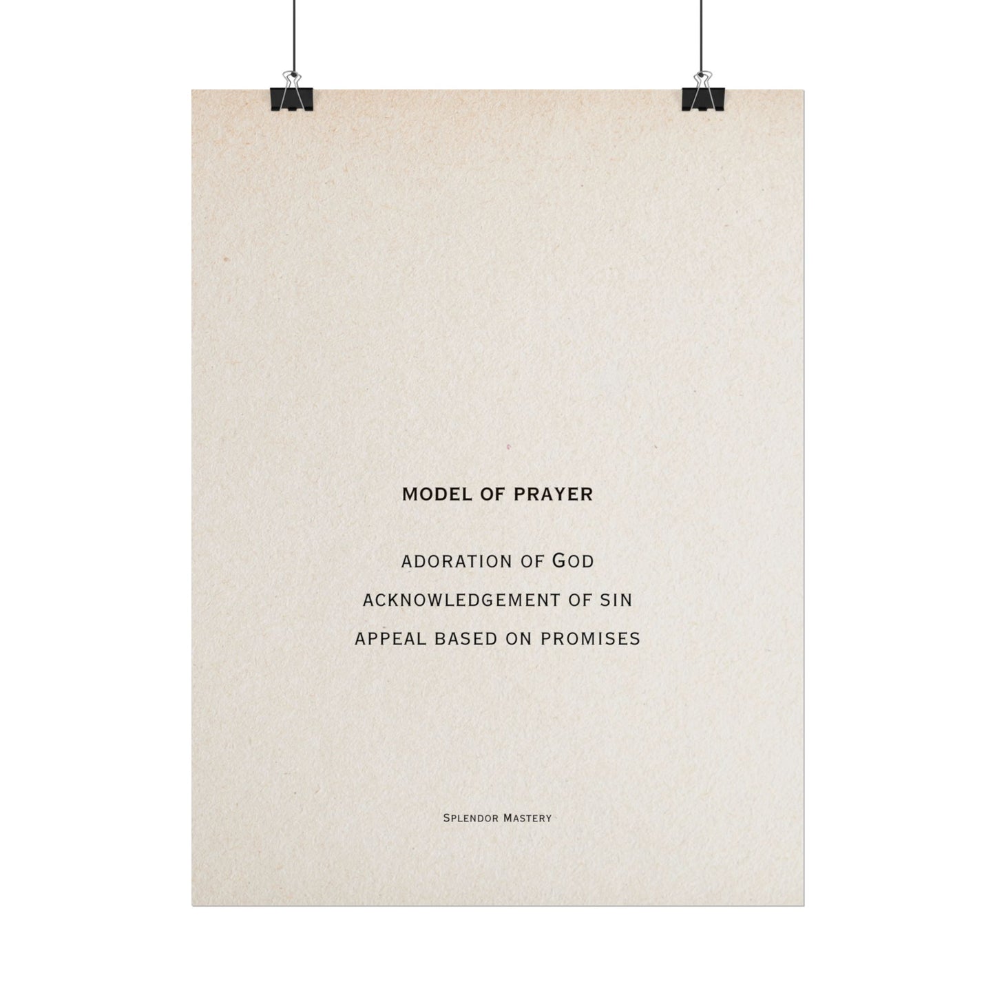 Model of Prayer Poster