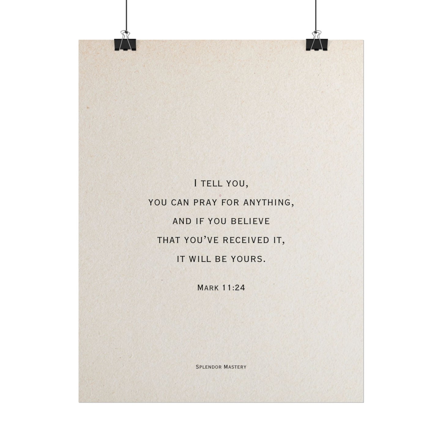 Mark 11:24, Prayer Poster