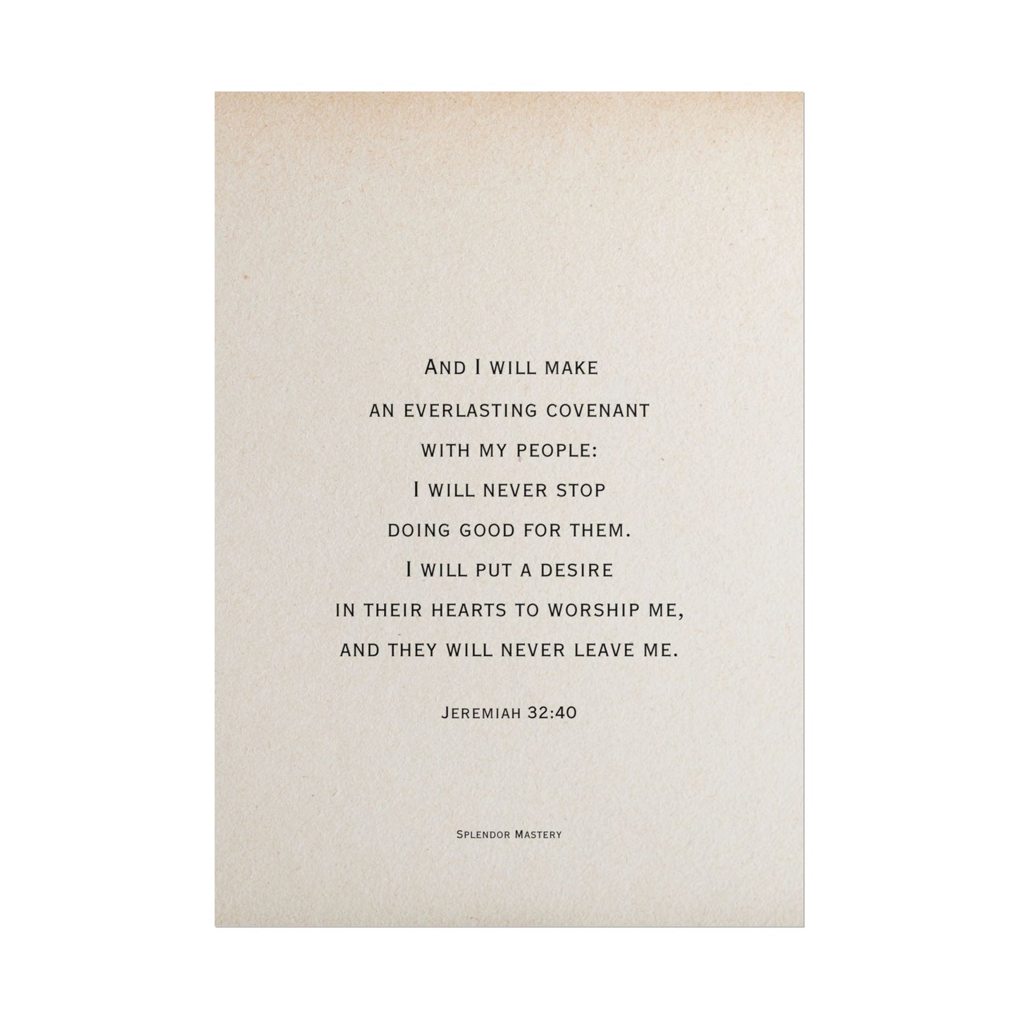 Jeremiah 32:40, Poster