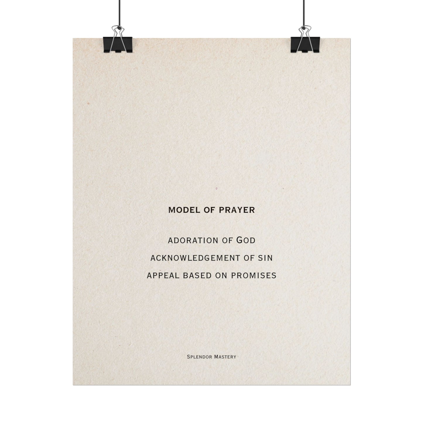 Model of Prayer Poster
