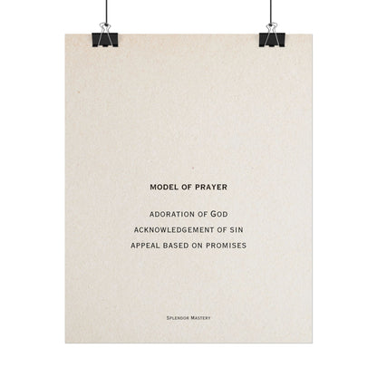 Model of Prayer Poster