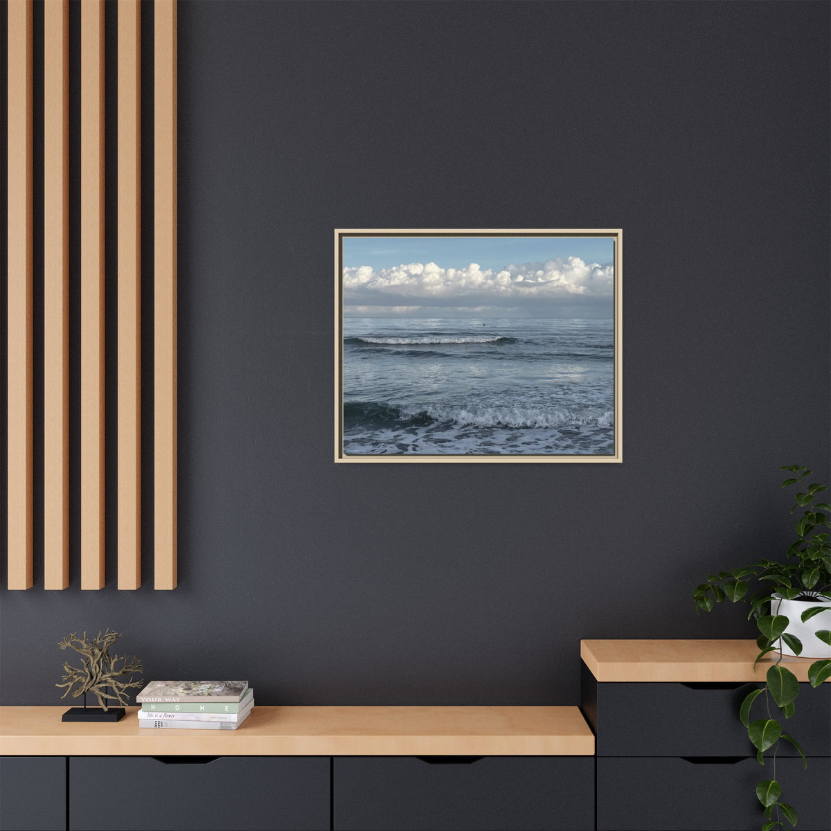 Ocean - Matte Canvas, Framed (Natural)