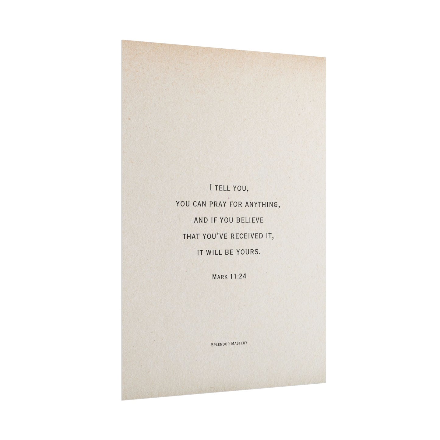 Mark 11:24, Prayer Poster
