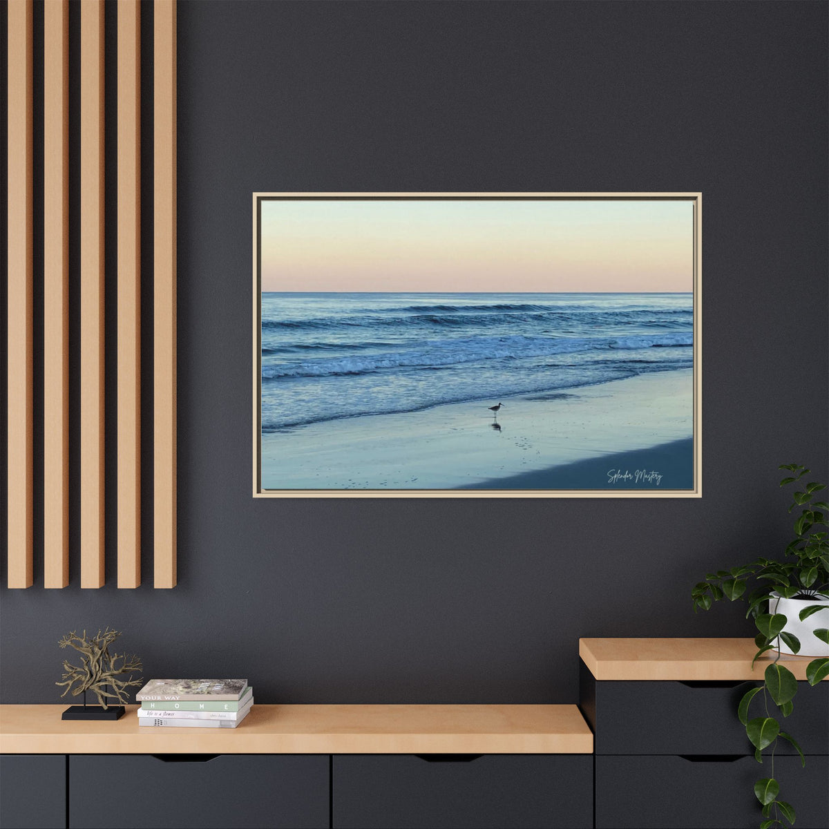Ocean, Matte Canvas, Framed (Natural)