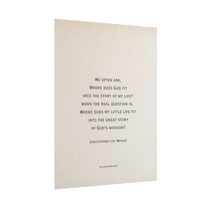 Christopher J.H. Wright Quote, Poster