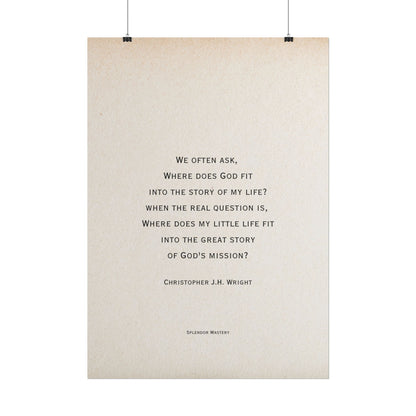 Christopher J.H. Wright Quote, Poster