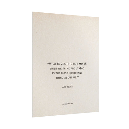 A.W. Tozer Quote, Poster