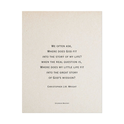 Christopher J.H. Wright Quote, Poster