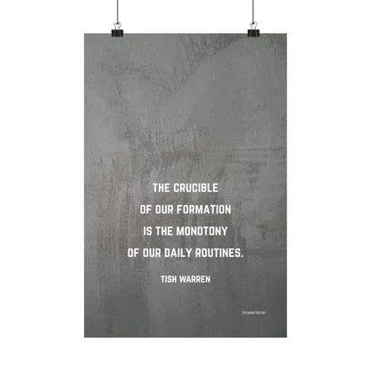 Tish Warren Quote,Inspirational Matte Vertical Poster