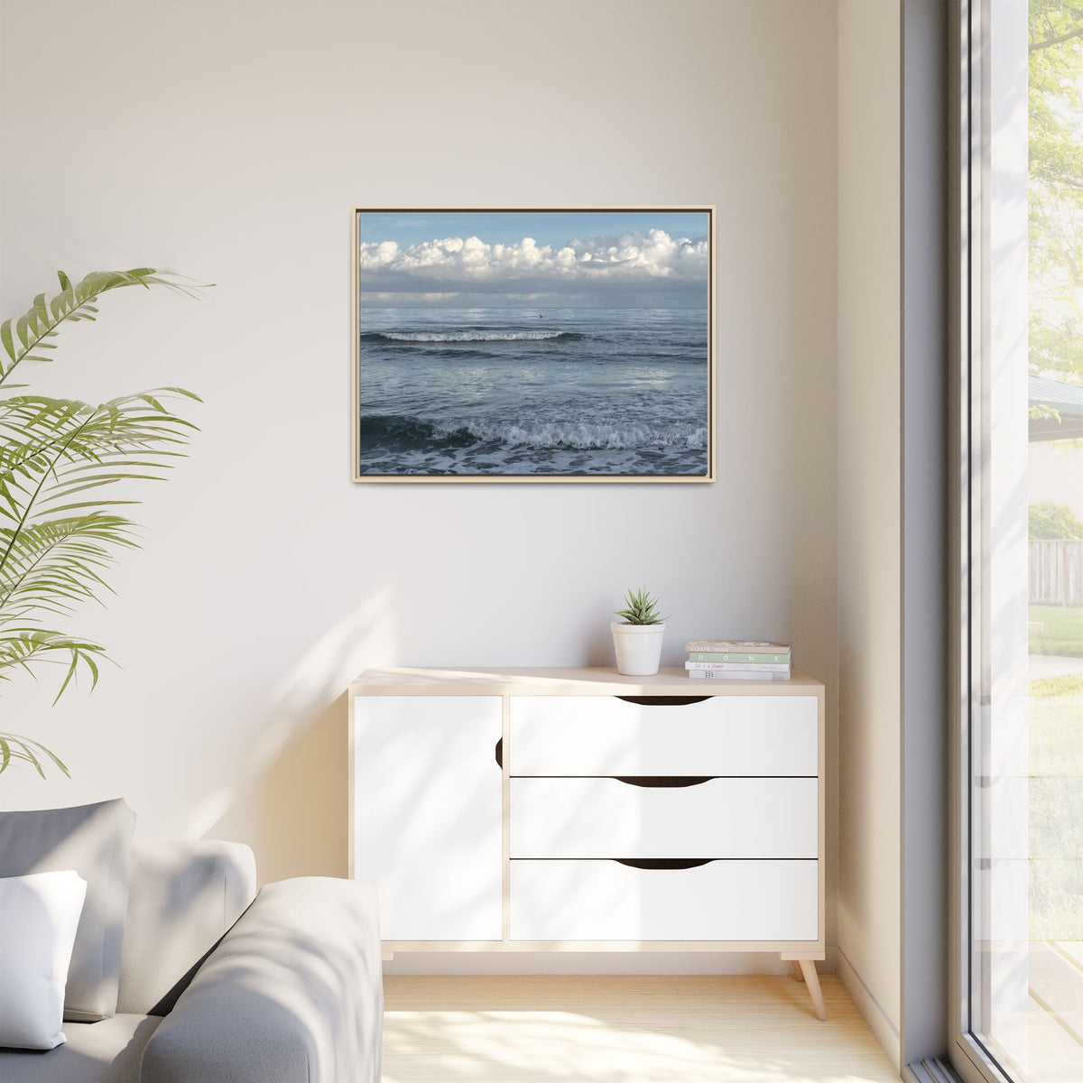 Ocean - Matte Canvas, Framed (Natural)