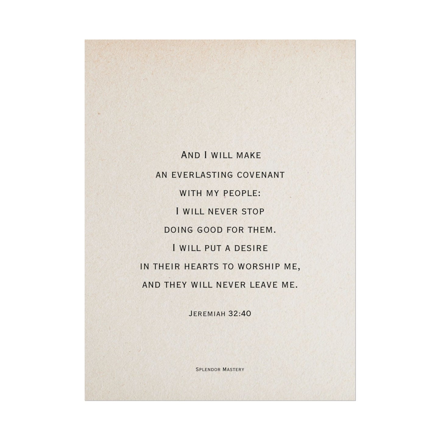 Jeremiah 32:40, Poster