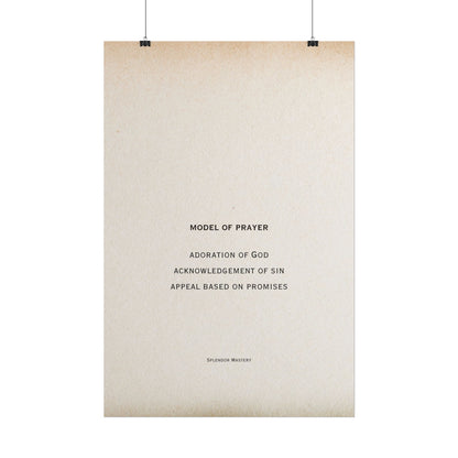 Model of Prayer Poster