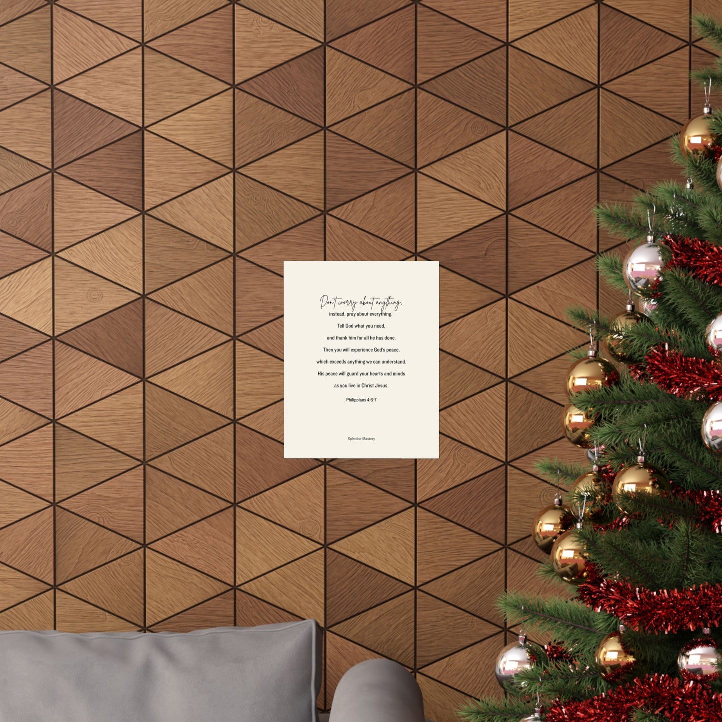 Philippians 4:6-7, Matte Vertical Poster