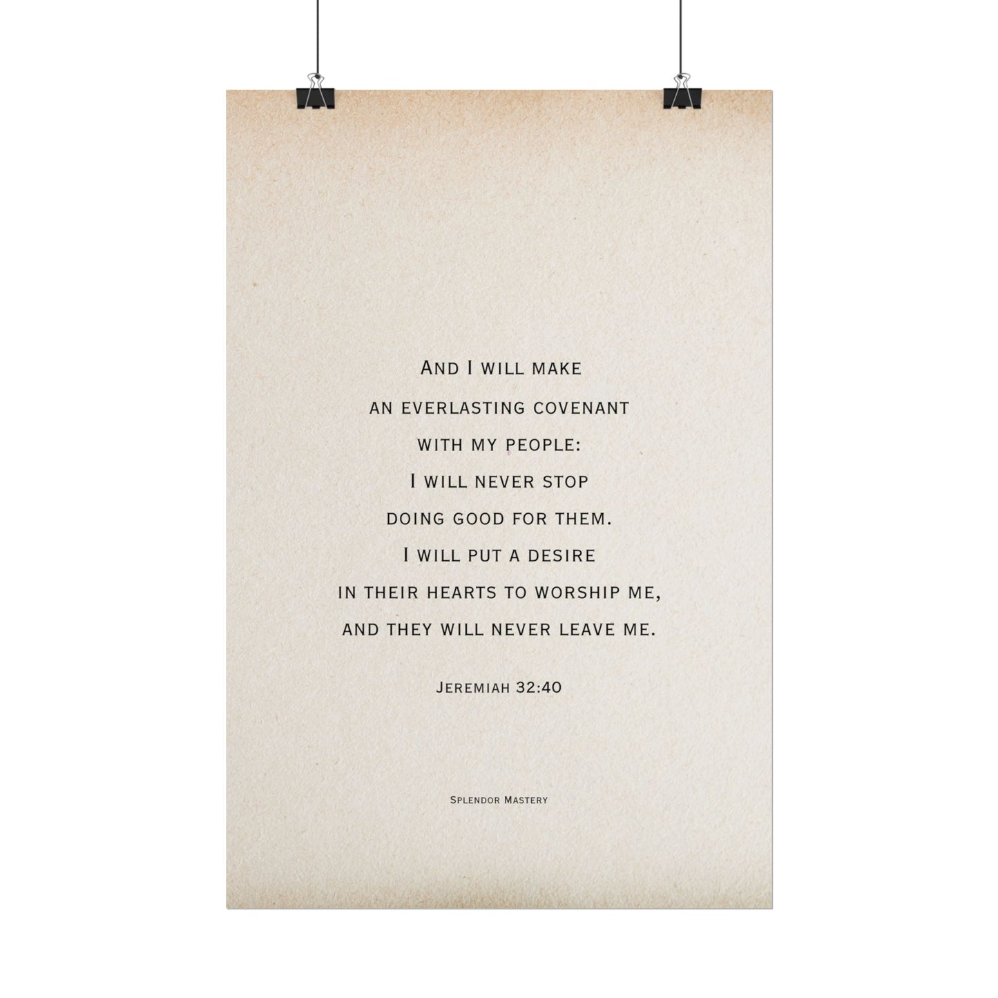 Jeremiah 32:40, Poster