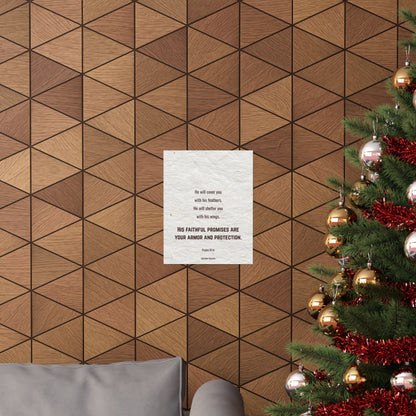 Psalm 91:4, Inspirational Matte Vertical Poster