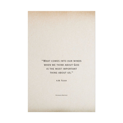 A.W. Tozer Quote, Poster