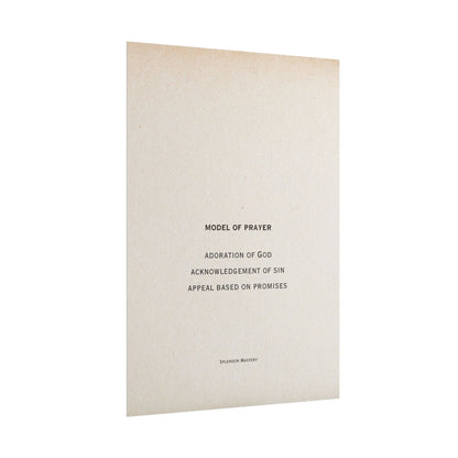 Model of Prayer Poster