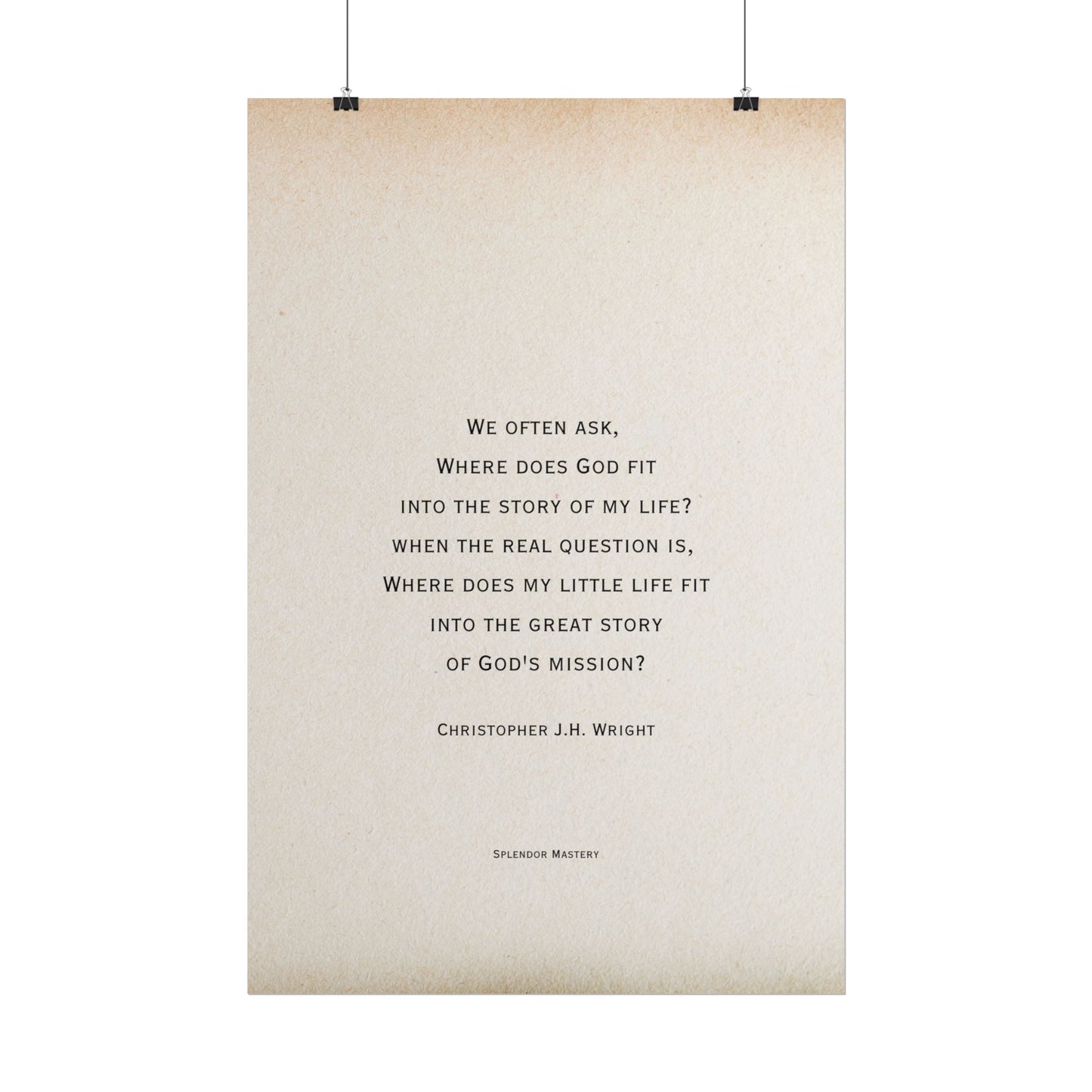 Christopher J.H. Wright Quote, Poster