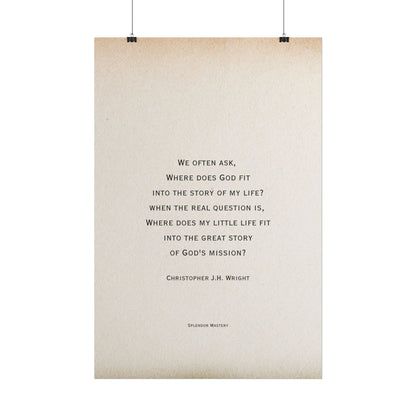 Christopher J.H. Wright Quote, Poster