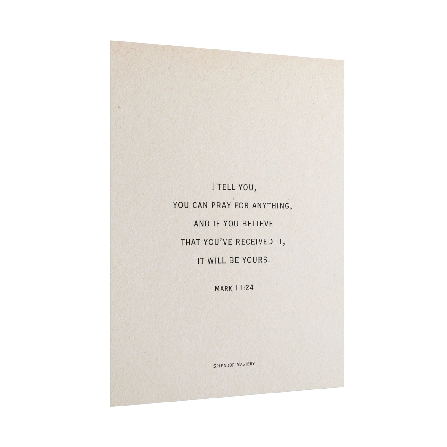 Mark 11:24, Prayer Poster