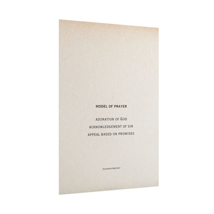 Model of Prayer Poster