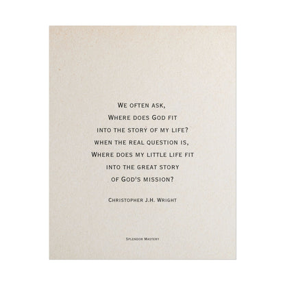 Christopher J.H. Wright Quote, Poster