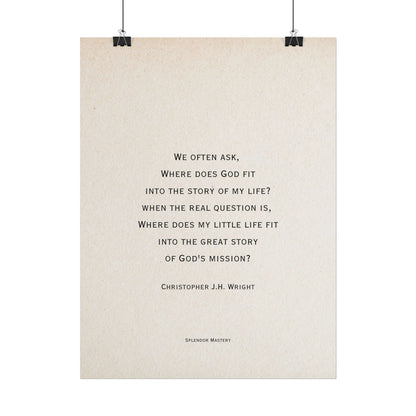 Christopher J.H. Wright Quote, Poster