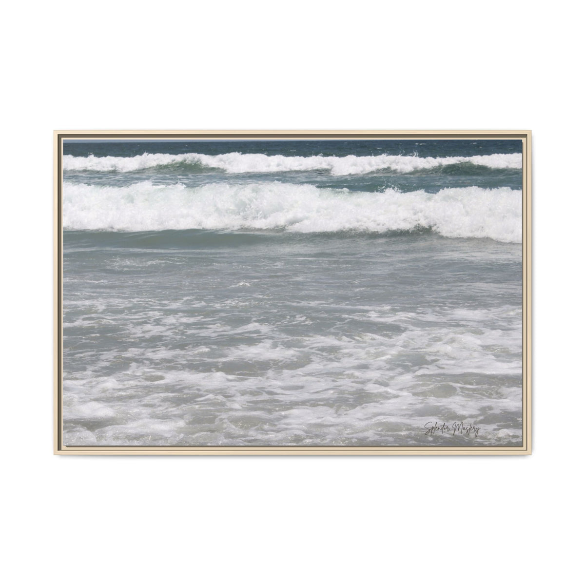 Ocean - Matte Canvas, Framed, Natural