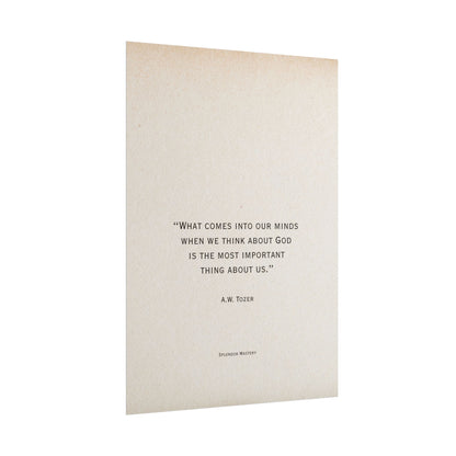 A.W. Tozer Quote, Poster