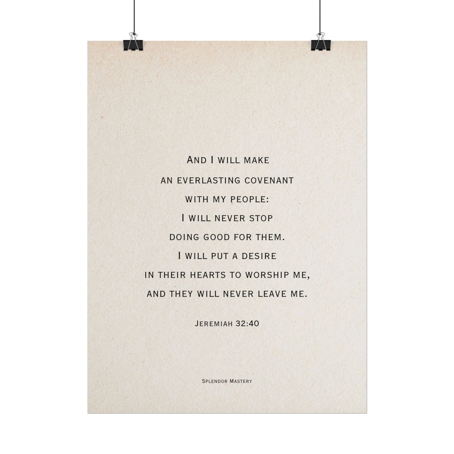 Jeremiah 32:40, Poster