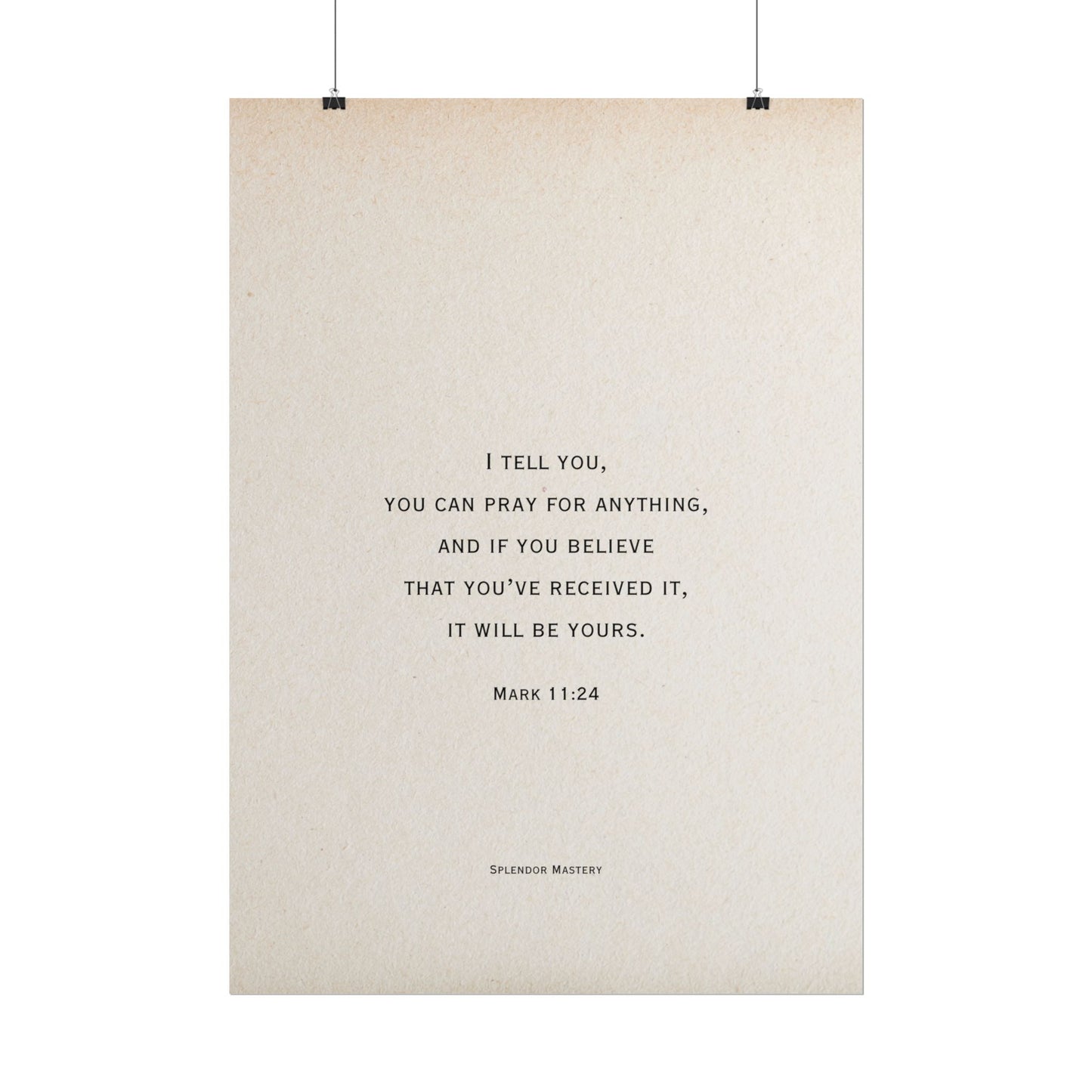 Mark 11:24, Prayer Poster