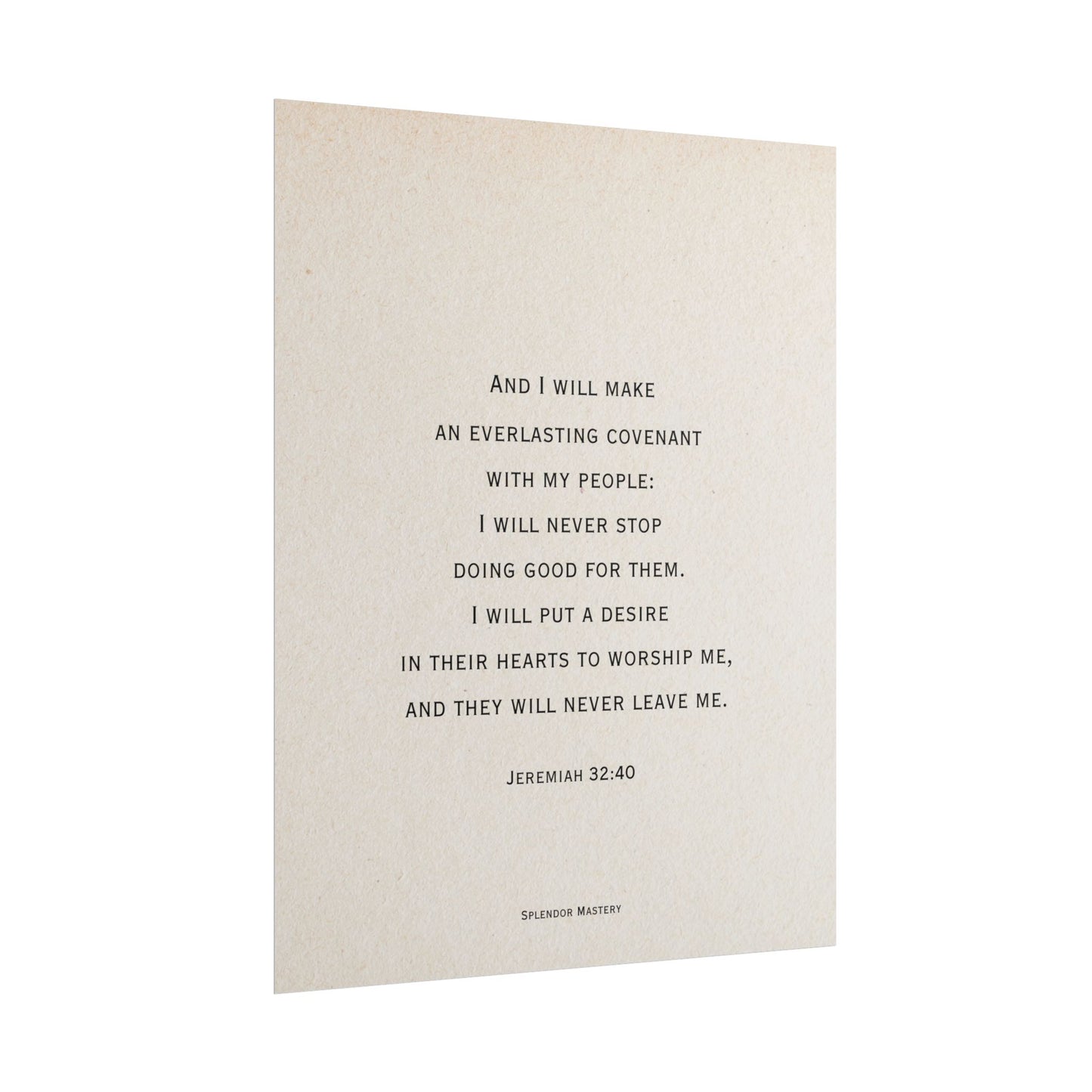 Jeremiah 32:40, Poster