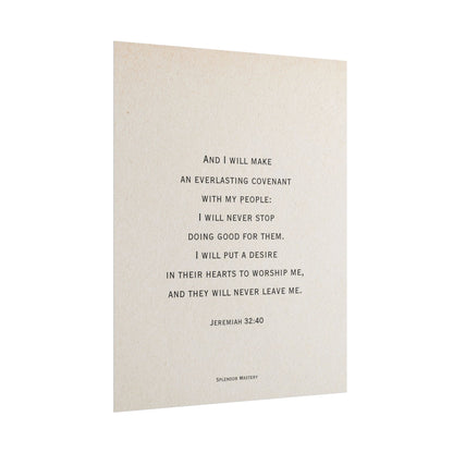 Jeremiah 32:40, Poster