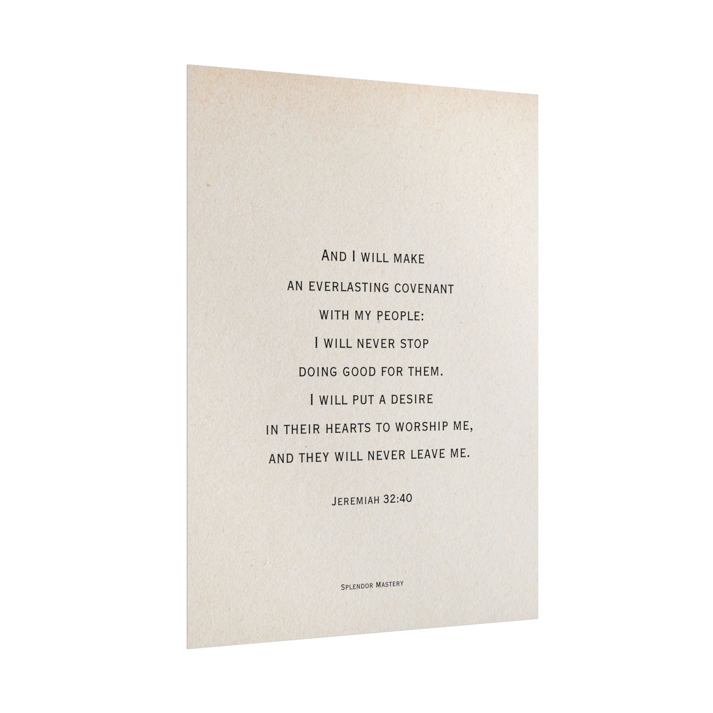 Jeremiah 32:40, Poster